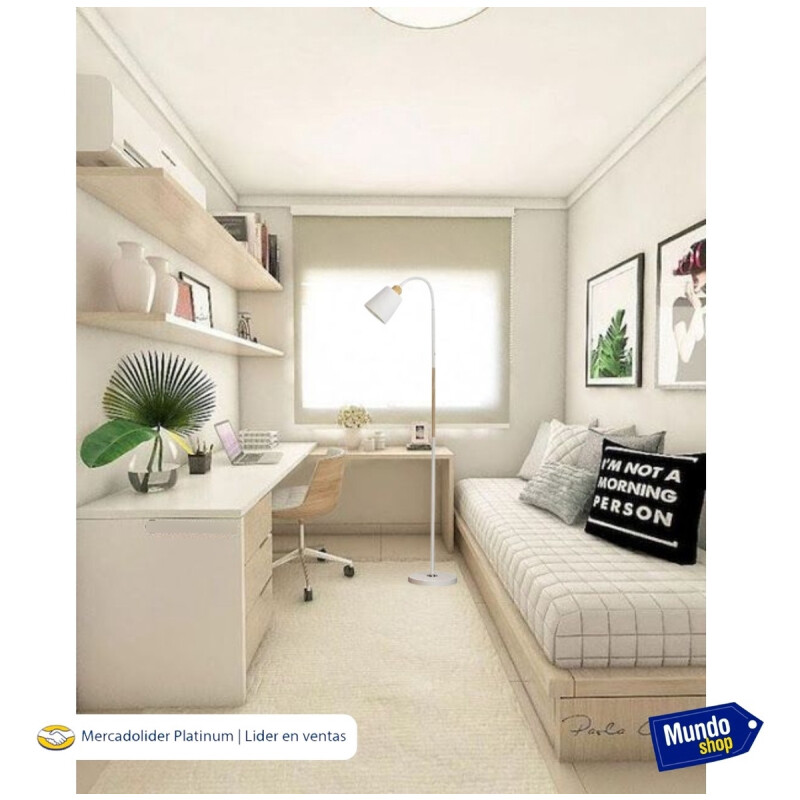 Lámpara De Pie Moderna Nórdica Flexible 1.5 Metros Calidad Blanco