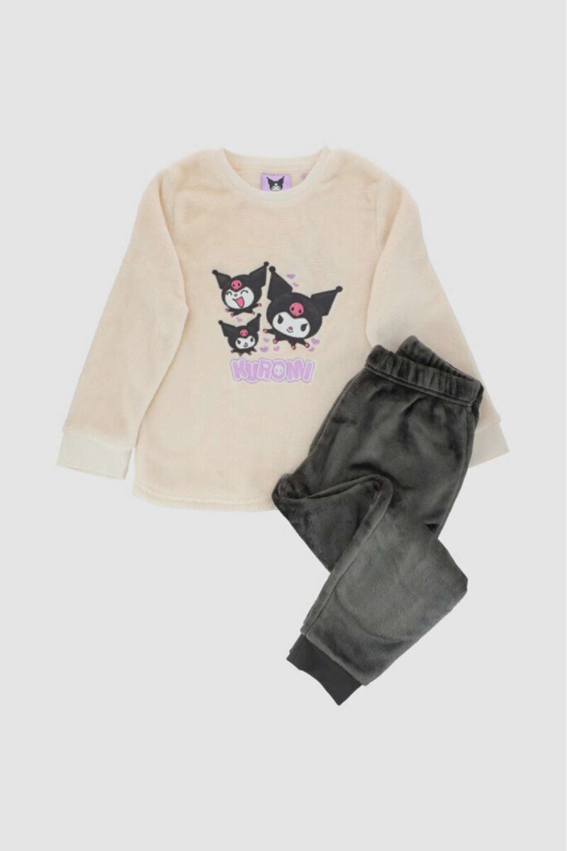 Pijama kuromi mini - Gris melange 