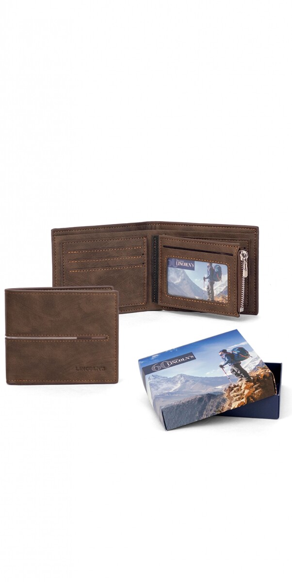 BILLETERA HOMBRE VAN GOGH - TOPO C/ GUARDA BEIGE 