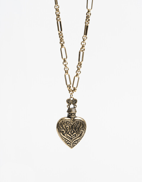 Collares Largos Metal Collar Largo Botellita Antique Gold - Dorado Antique Gold