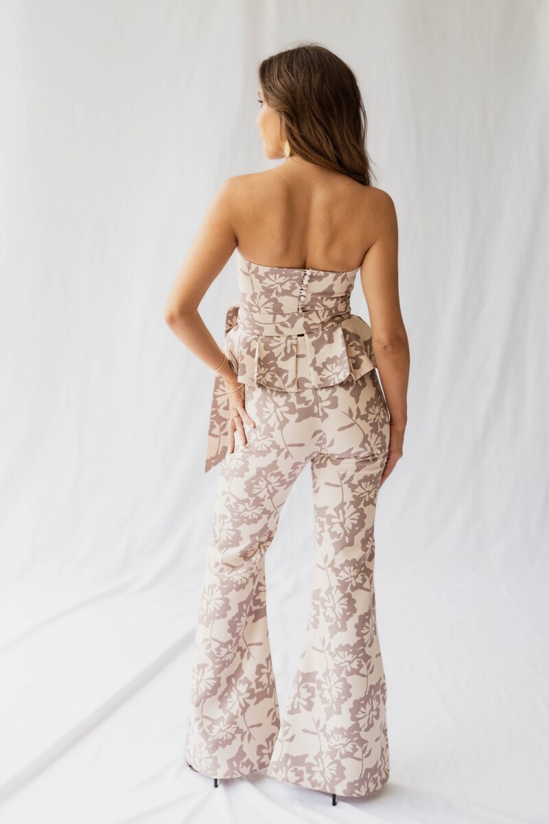 PANTALON FRANCESCA FLORAL SAND PANTALON FRANCESCA FLORAL SAND