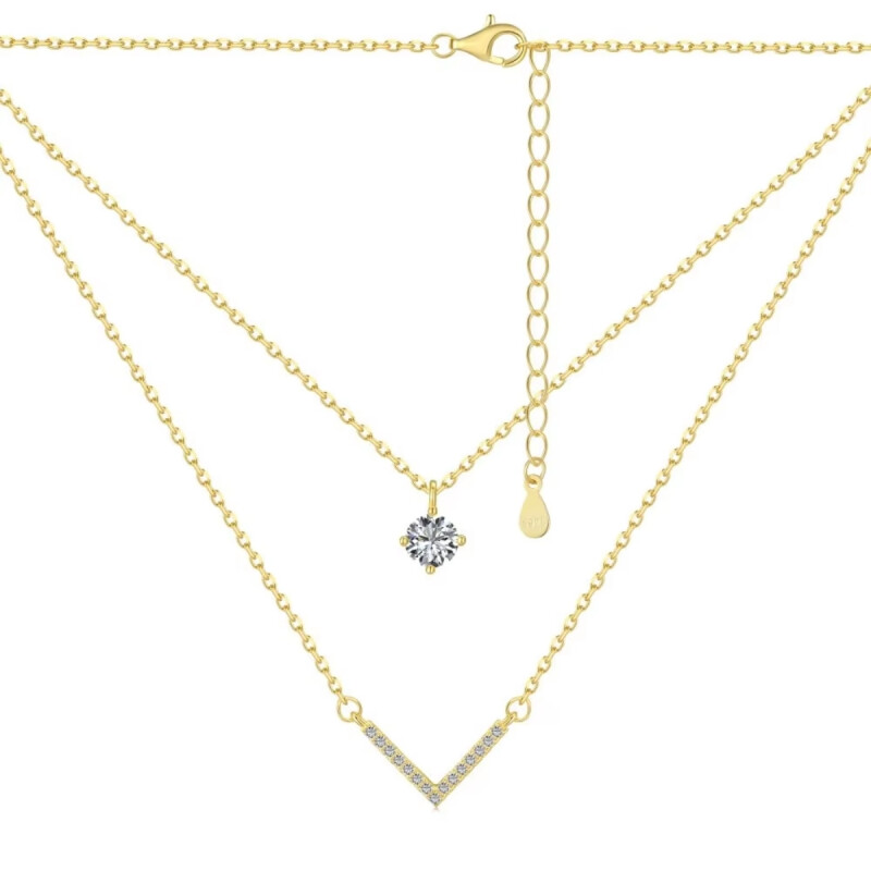 CONJUNTO PLATA BAÑADA EN ORO - H9DY190521SGAB H9dy190521sgab