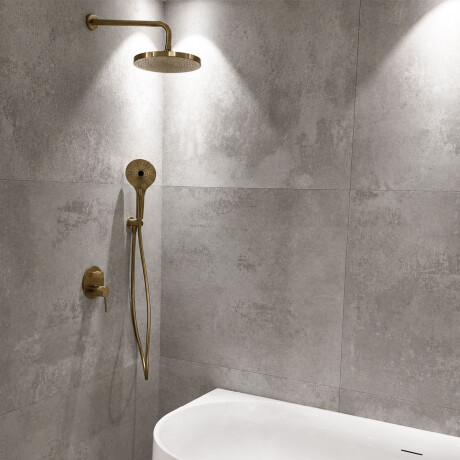 DUCHA DE EMPOTRAR MONOCOMANDO SATINADO LINEA SIGNATURE DORADO-BRUSHED GOLD