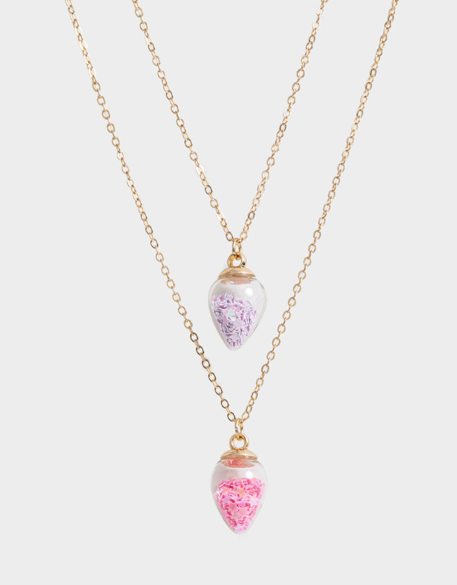 Collares Infantiles Con frutas Plateado