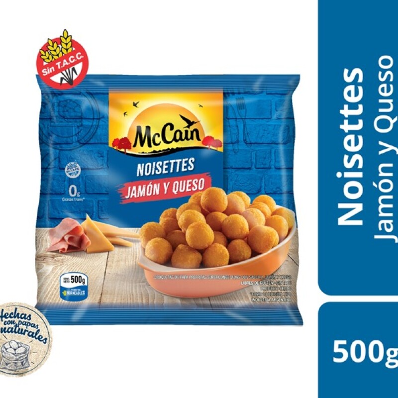 Papas noisettes jamón y queso McCain - 500 gr Papas noisettes jamón y queso McCain - 500 gr