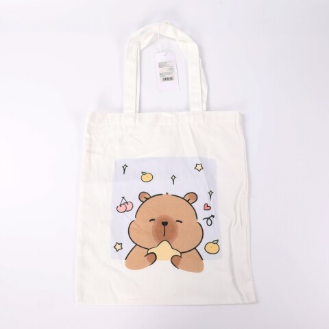 BOLSA DE LONA CON DISEÑO DE CAPIBARA (IMAGINACIÓN FELIZ) BOLSA DE LONA CON DISEÑO DE CAPIBARA (IMAGINACIÓN FELIZ)