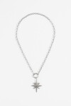 Collar acero dije start desmontable plateado