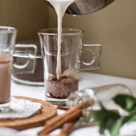 Set Café c/ Cafetera Italiana 9 Tazas + 6 Tazas Vidrio 250Ml Plata/transparente