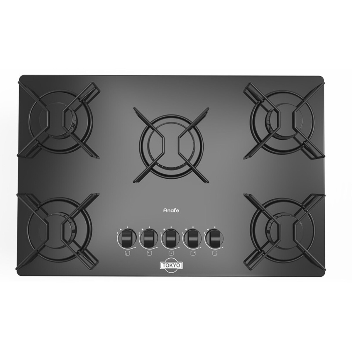 Anafe Tokyo Cook 5 Hornallas a Gas Vidrio Templado COOK5-RE 