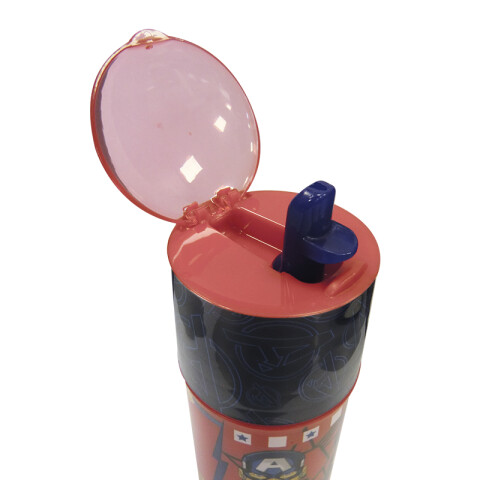 Botella con sorbito y Protector 350 ml Capitán América