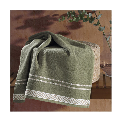 Toalla baño Jacquard premium 2 piezas 100% algodón Verde U