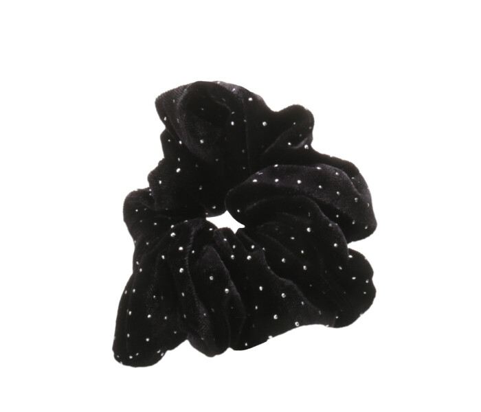 Gomita de pelo de tela Black