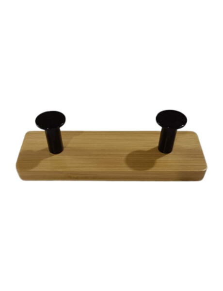 PERCHERO DE PARED 2 COLGADORES BAMBOO NATURAL/NEG. PERCHERO DE PARED 2 COLGADORES BAMBOO NATURAL/NEG.