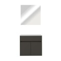 MUEBLE DE BAÑO SUSPENDIDO 60 CM CON MESADA Y ESPEJO - GRAFITO MUEBLE DE BAÑO SUSPENDIDO 60 CM CON MESADA Y ESPEJO - GRAFITO