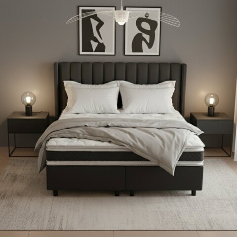 Sommier Base + Colchón QUEEN Dubai EPS con Pillow Top en ambas caras 158x198x24 130K Sommier Base + Colchón QUEEN Dubai EPS con Pillow Top en ambas caras 158x198x24 130K