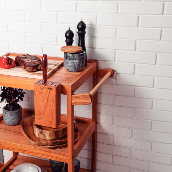 Carro para asado con soporte "Servicio" -TRAMONTINA TB6953