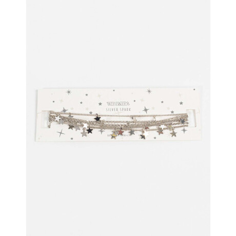 Chokers Cosmico Bañado En Plata Plateado