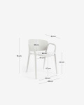 Silla 100% de exterior Ania blanco