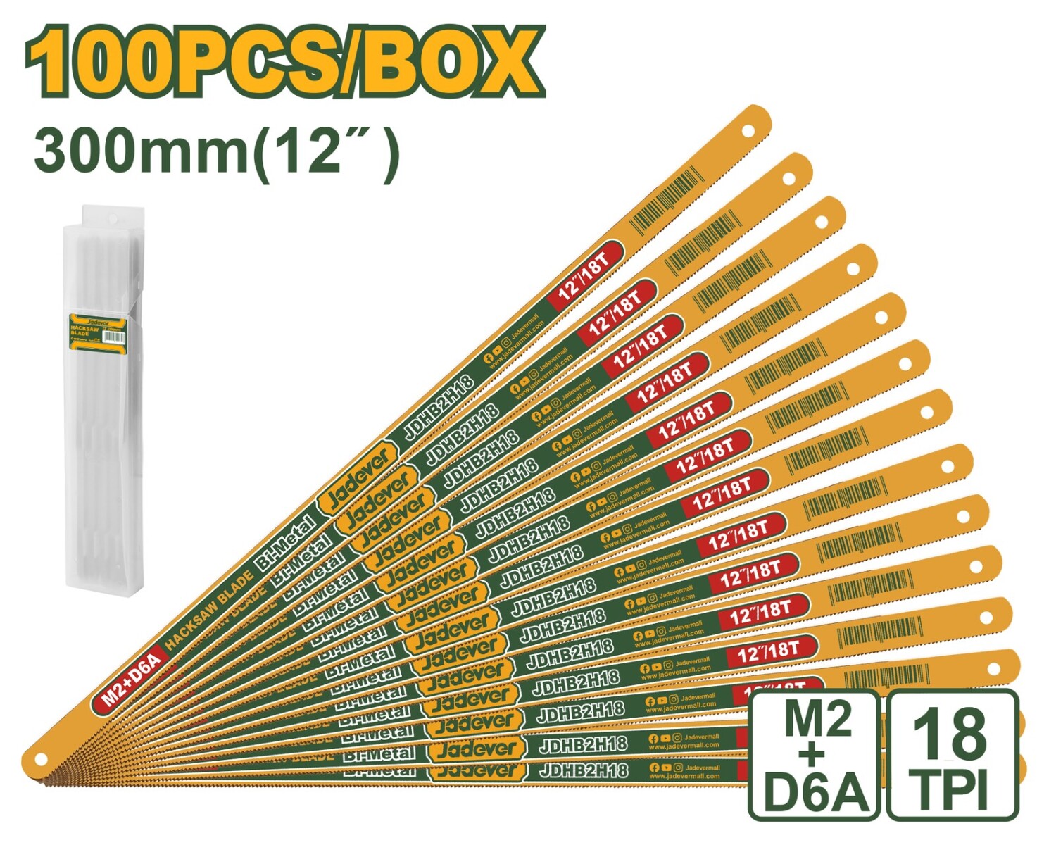 Hoja de sierra bimetalica 18t jadever JDHB2H18 
