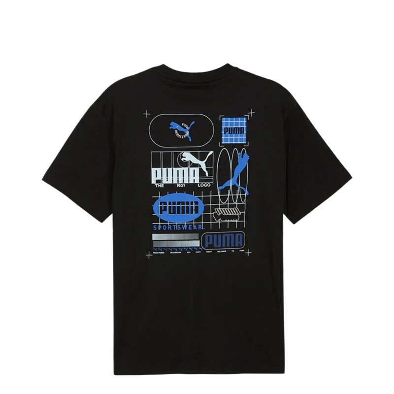 Remera de Hombre Puma Graphic Grid Negro