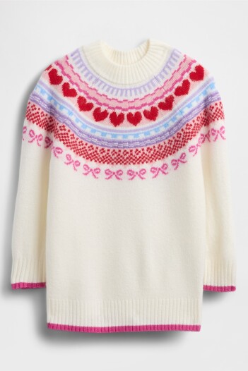 Vestido Buzo Fairisle Toddler Niña Ivory Frost
