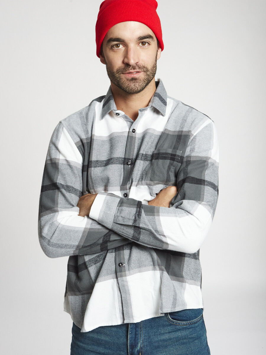 Camisa franela - gris 