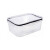 Pote Rectangular con 4 Trabas 2,6 Lts NEGRO