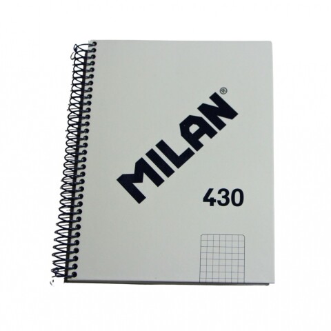 CUADERNO MILAN CON ESPIRAL TAMAÑO A5 CUADRICULADO DE 80 HOJAS COLOR CREMA CUADERNO MILAN CON ESPIRAL TAMAÑO A5 CUADRICULADO DE 80 HOJAS COLOR CREMA