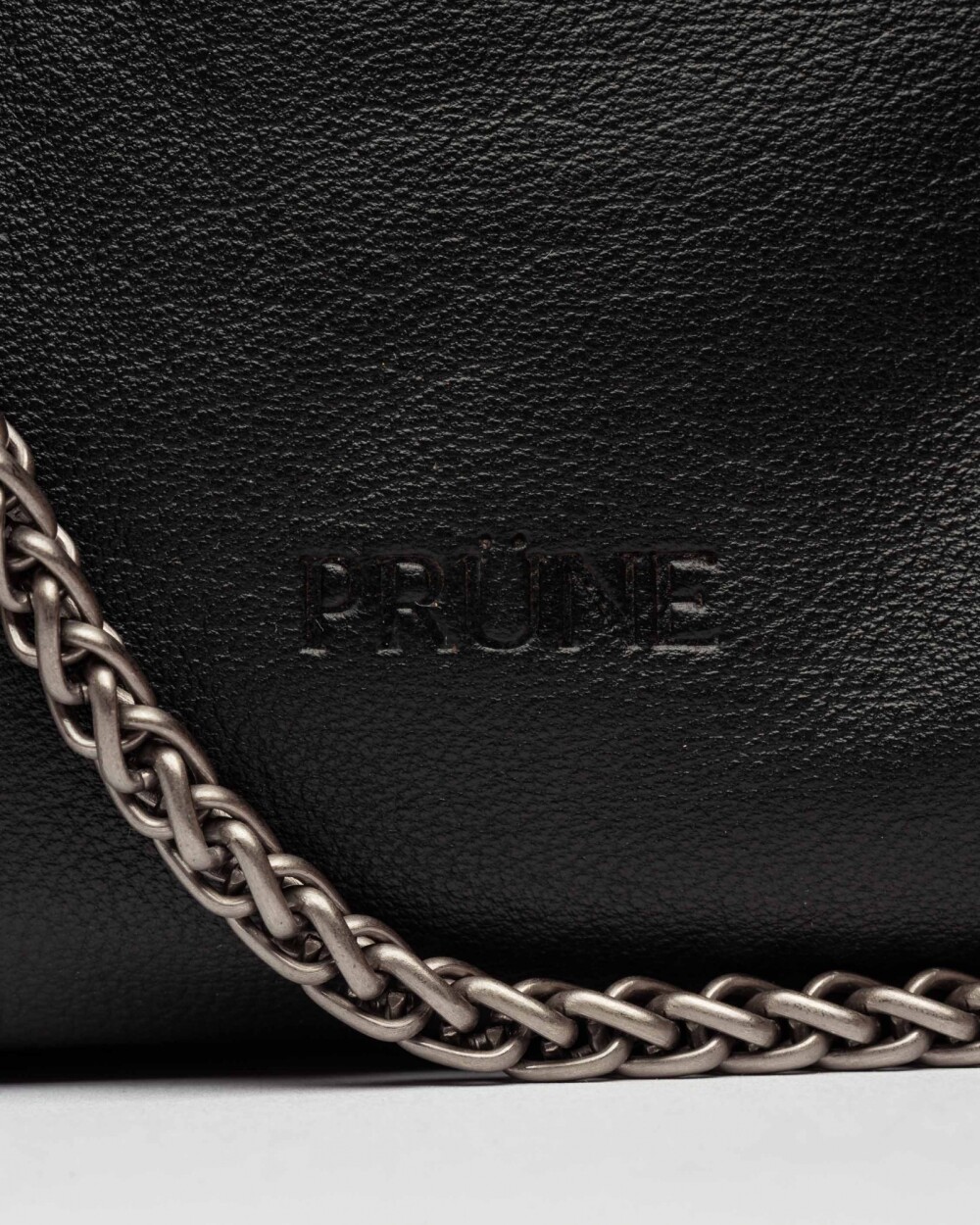 Mini bag Gina en cuero liso Negro