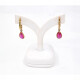 Caravanas Antiguas Con Diamantes Y Rubies Sinteticos. Caravanas Antiguas Con Diamantes Y Rubies Sinteticos.