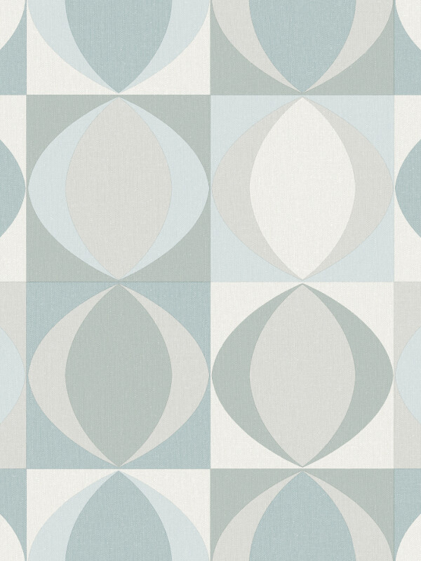 COLECCIÓN BLUEBELL - ARCHER LIGHT BLUE LINEN GEOMETRIC - N/A