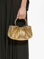 Bolso De Mano Con Aro Metálico dorado