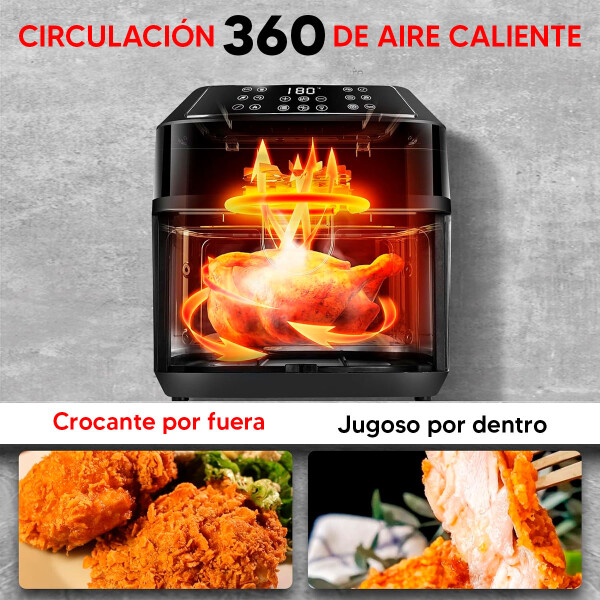 Freidora Sin Aceite Digital 8l Pk-013 Fd FREIDORA PUNKTAL PK-013FD 8LTS