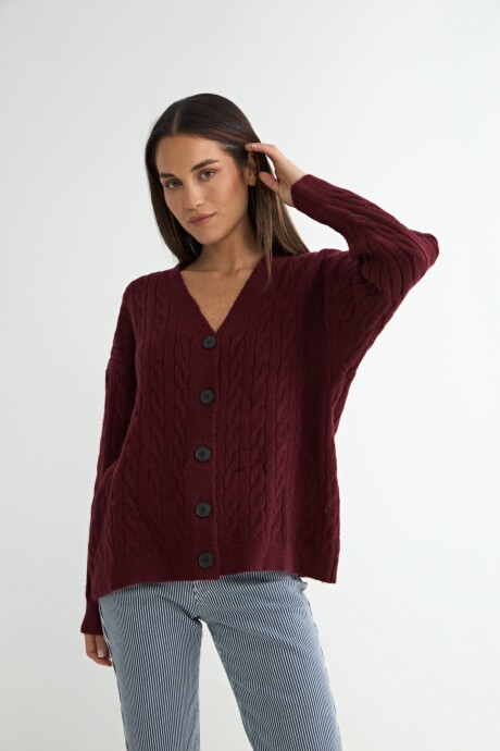 CARDIGAN LITZIA BORDO