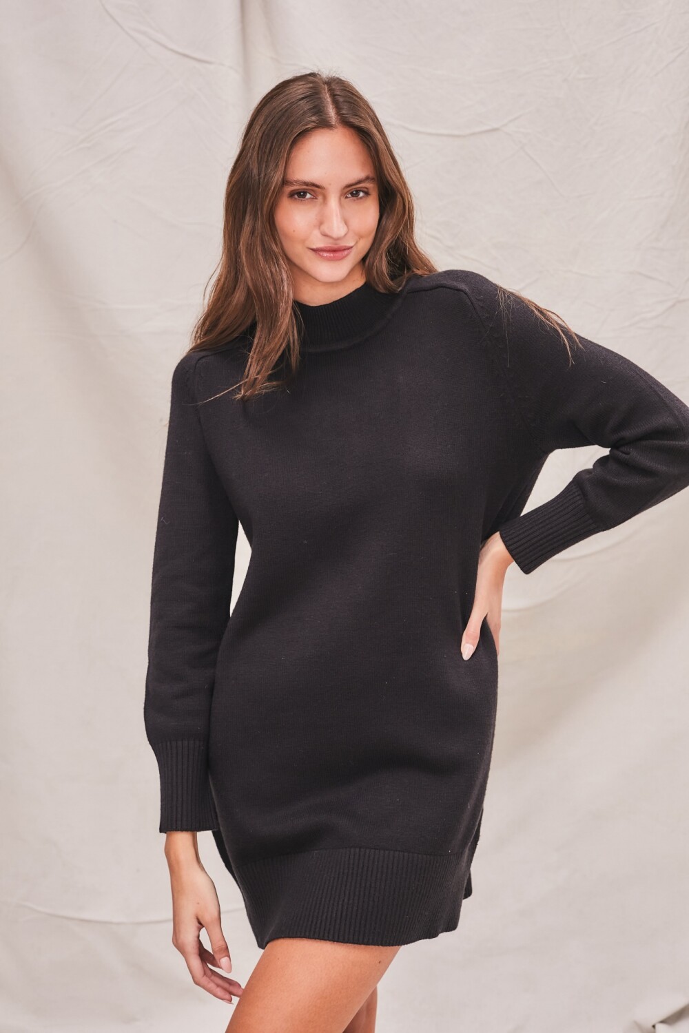 Vestido polera negro store