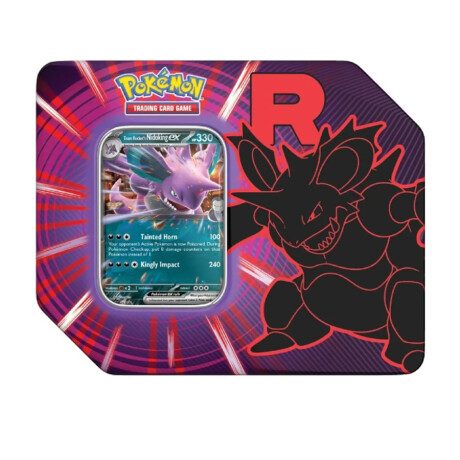 Pokémon Tin (Lata) - Team Rocket Nidoking EX [Inglés] Pokémon Tin (Lata) - Team Rocket Nidoking EX [Inglés]