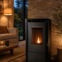 Calefactor Selma a pellet WiFi - con Kit de techo 6kW Negro