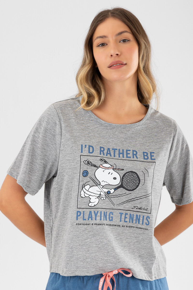 Snoopy tennis pj Gris