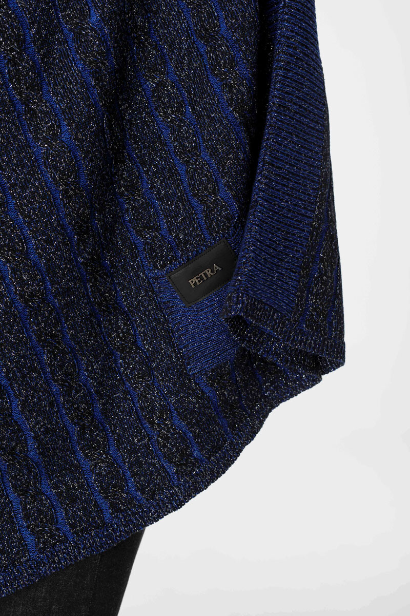 Sweater Oceano Azul/Negro Lurex