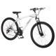Bicicleta Montaña 26 Cuadro Acero Freno Disco 21 Cambios Blanco