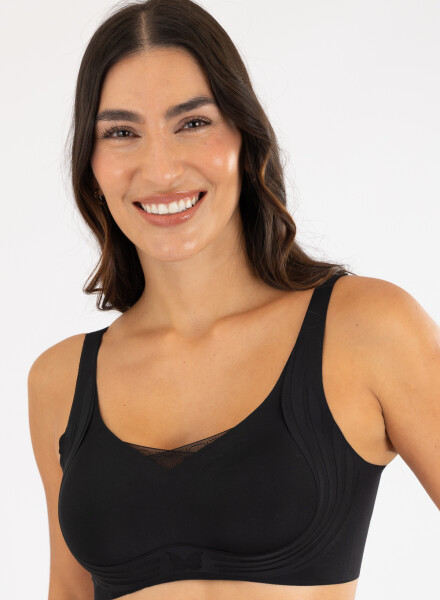 Top sin costura 4819 Negro