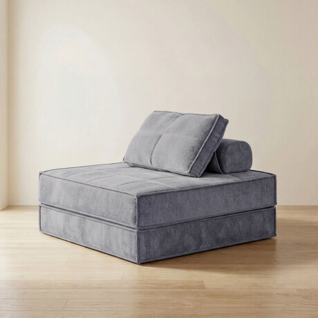SOFÁ CAMA 1 CUERPO ESPUMA GRIS BRUMA