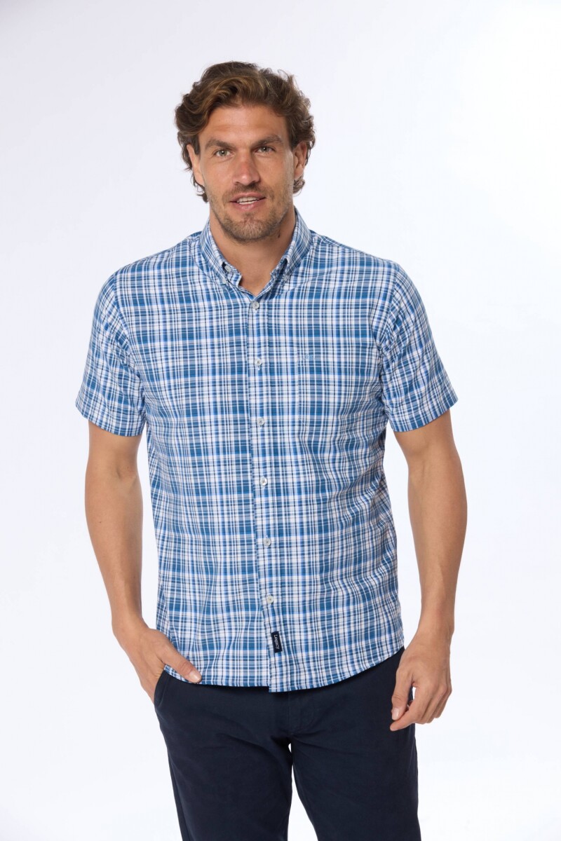 CAMISA SPORT A CUADROS - Azul 