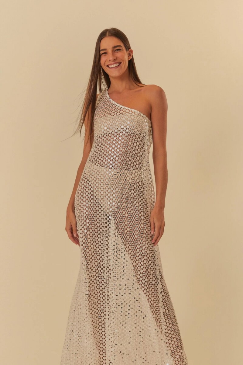 VESTIDO BRILLO Blanco