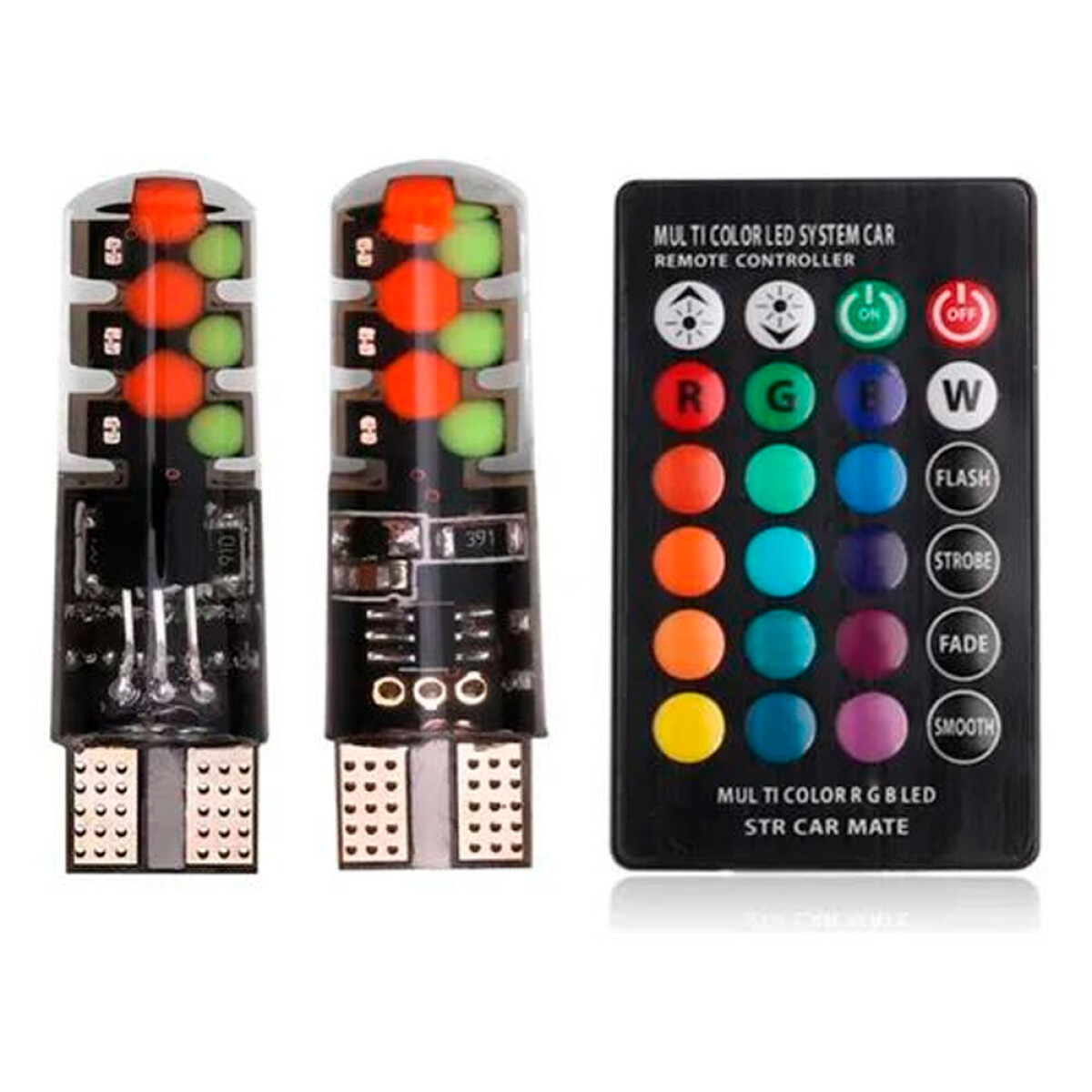 LAMPARA - LAMPARA LED T10 RGB C/CONTROL 12V - 