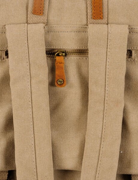 MOCHILA DE LONA Beige