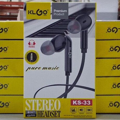 AURICULARES KLGO C/CABLE AUX 3.5MM KG KS33 EN CAJA (HE1724) AURICULARES KLGO C/CABLE AUX 3.5MM KG KS33 EN CAJA (HE1724)