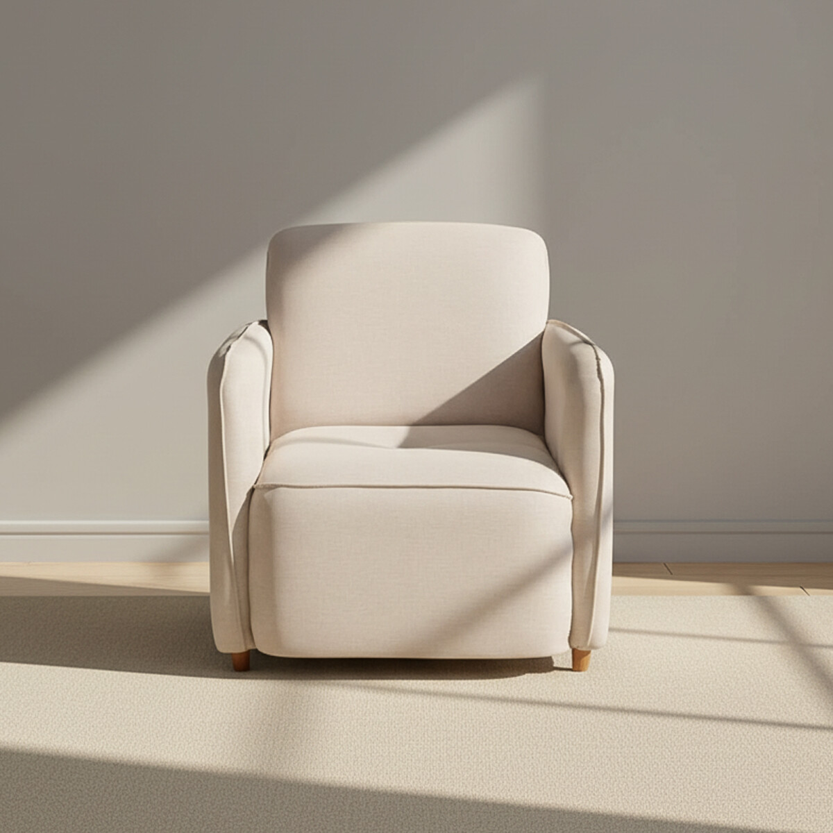 BUTACA - MADERA-Y-TELA NATURAL-BEIGE ZURICH BEIGE 