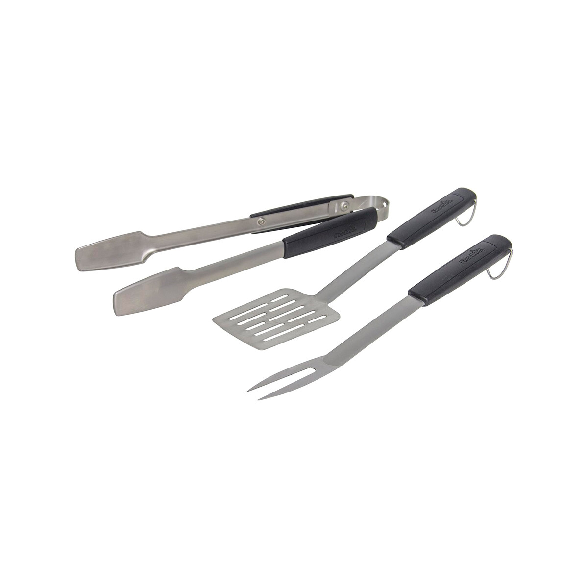 Set Espatula Pinza Tenedor Barbacoa Parrillero Char-Broil Inox 