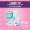 Toallitas Femeninas Kotex Nocturna 3 Paquetes Toallitas Femeninas Kotex Nocturna 3 Paquetes